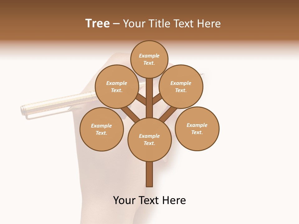 Hand Holding Pen Isolated On White Background - More Similar Photos In My Portfolio PowerPoint Template