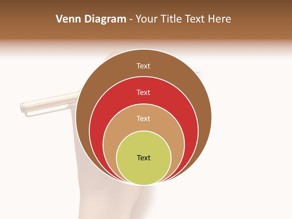 Hand Holding Pen Isolated On White Background - More Similar Photos In My Portfolio PowerPoint Template
