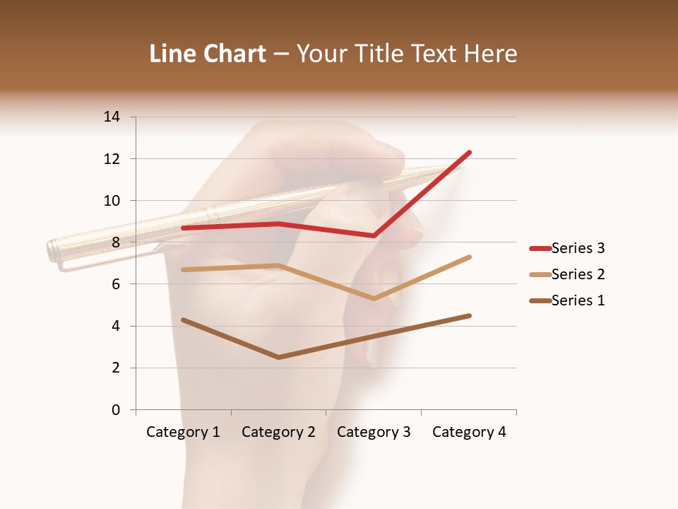 Hand Holding Pen Isolated On White Background - More Similar Photos In My Portfolio PowerPoint Template