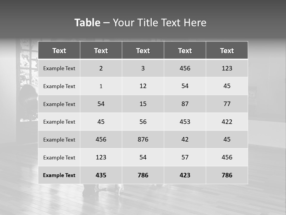 A Young  Couple Dancing And Practicing Ballroom Dancing Together In A Studio - Focus On Woman - Black And White, High Key Effect PowerPoint Template