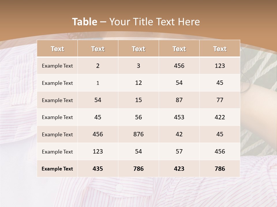 Pretty Young  Caucasian Brunette Female Lying In Hammock With Hands Behind Head Smiling. PowerPoint Template