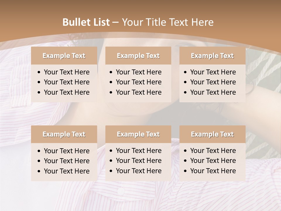 Pretty Young  Caucasian Brunette Female Lying In Hammock With Hands Behind Head Smiling. PowerPoint Template