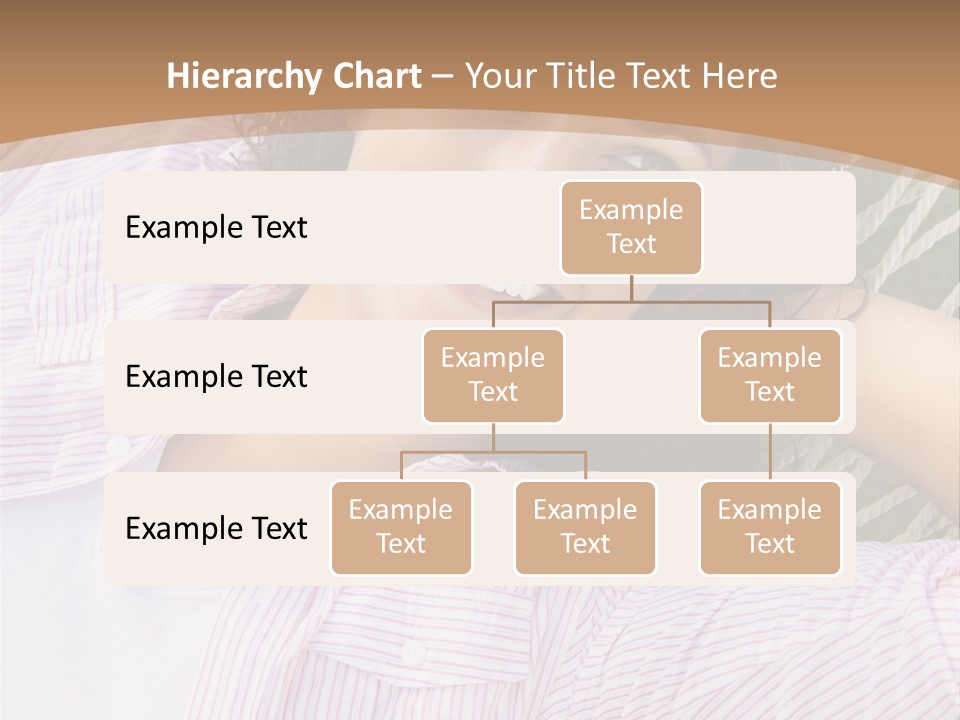Pretty Young  Caucasian Brunette Female Lying In Hammock With Hands Behind Head Smiling. PowerPoint Template
