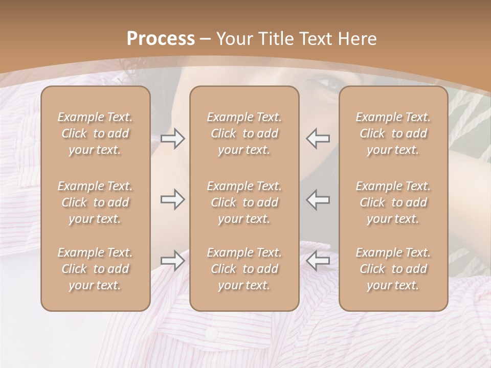 Pretty Young  Caucasian Brunette Female Lying In Hammock With Hands Behind Head Smiling. PowerPoint Template