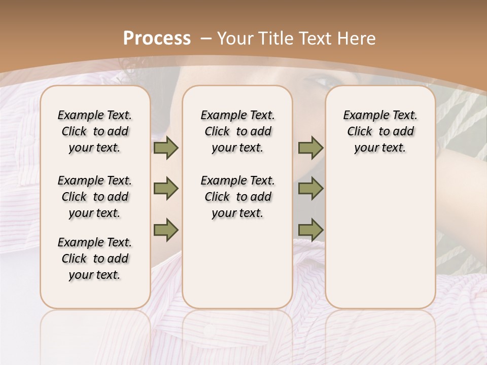 Pretty Young  Caucasian Brunette Female Lying In Hammock With Hands Behind Head Smiling. PowerPoint Template