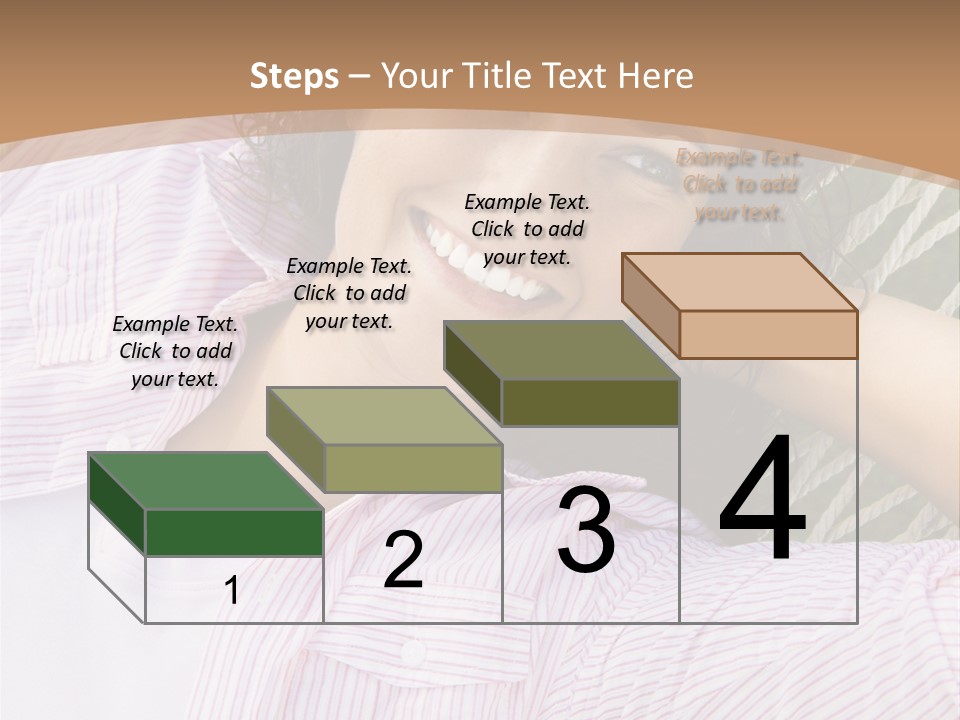 Pretty Young  Caucasian Brunette Female Lying In Hammock With Hands Behind Head Smiling. PowerPoint Template