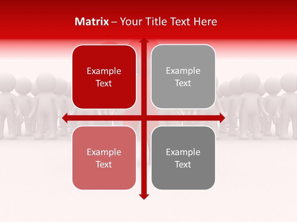 One 3D Human Stand Out Of The Crowd PowerPoint Template