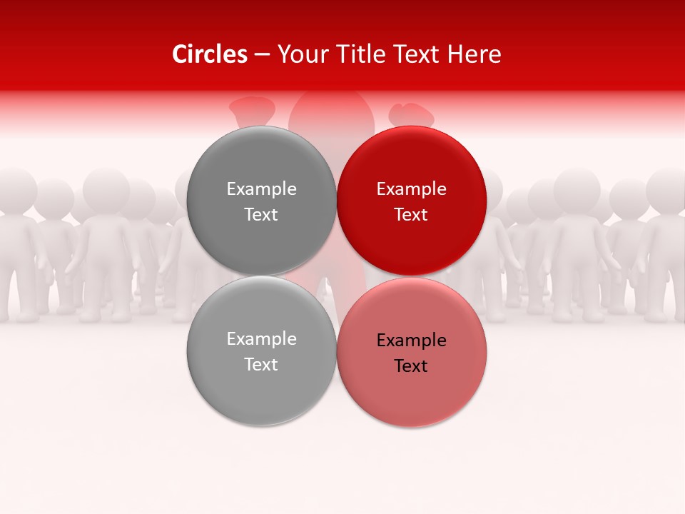 One 3D Human Stand Out Of The Crowd PowerPoint Template