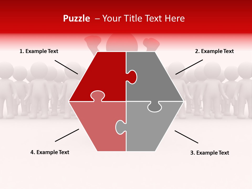 One 3D Human Stand Out Of The Crowd PowerPoint Template