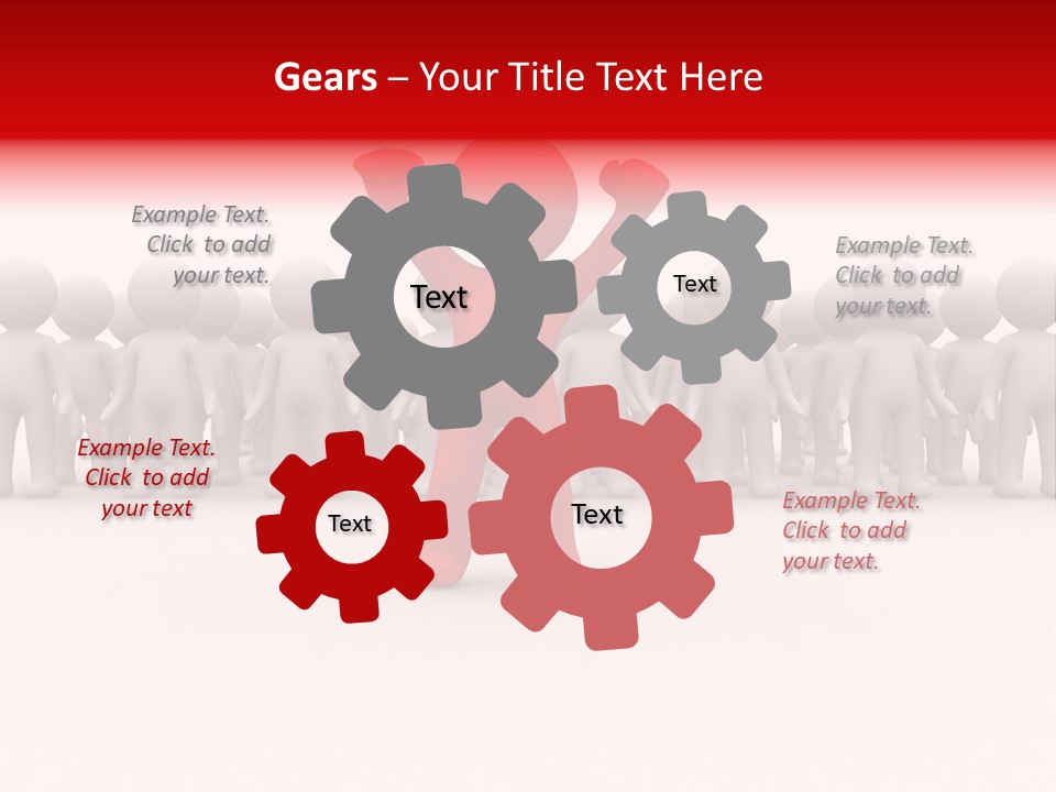 One 3D Human Stand Out Of The Crowd PowerPoint Template