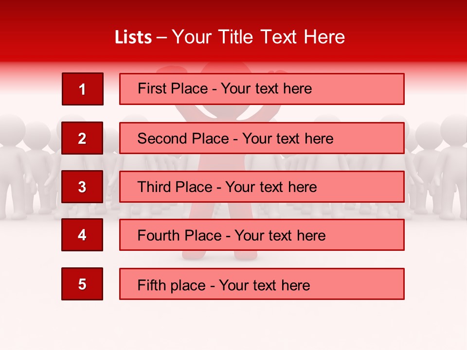 One 3D Human Stand Out Of The Crowd PowerPoint Template