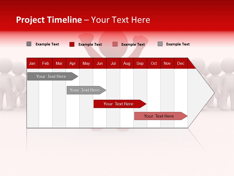 One 3D Human Stand Out Of The Crowd PowerPoint Template