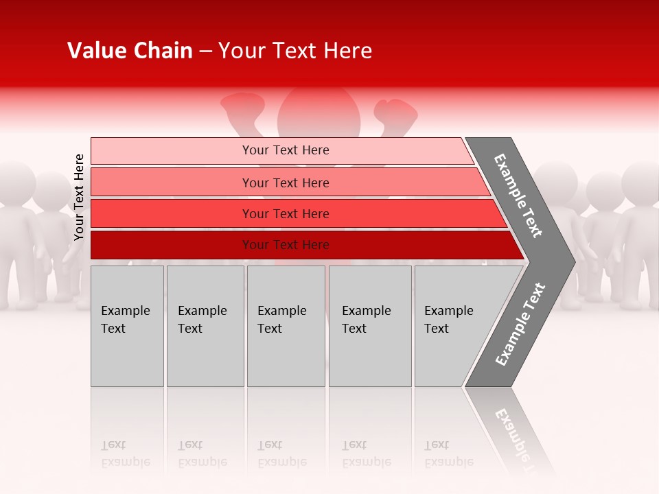 One 3D Human Stand Out Of The Crowd PowerPoint Template