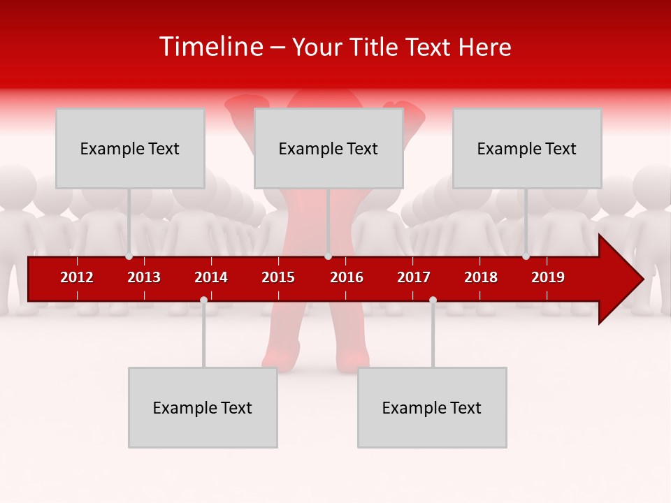 One 3D Human Stand Out Of The Crowd PowerPoint Template