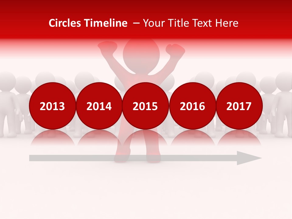 One 3D Human Stand Out Of The Crowd PowerPoint Template