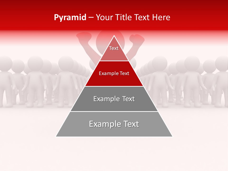 One 3D Human Stand Out Of The Crowd PowerPoint Template