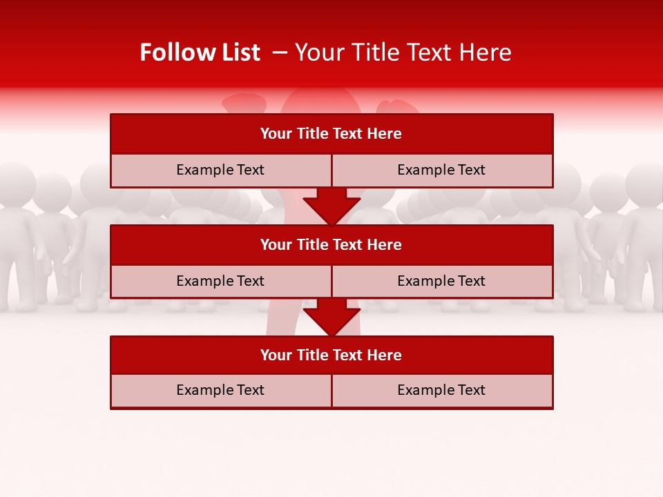 One 3D Human Stand Out Of The Crowd PowerPoint Template