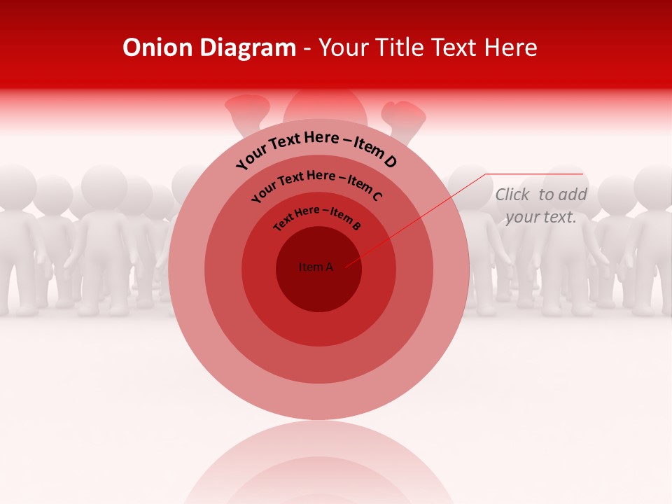 One 3D Human Stand Out Of The Crowd PowerPoint Template