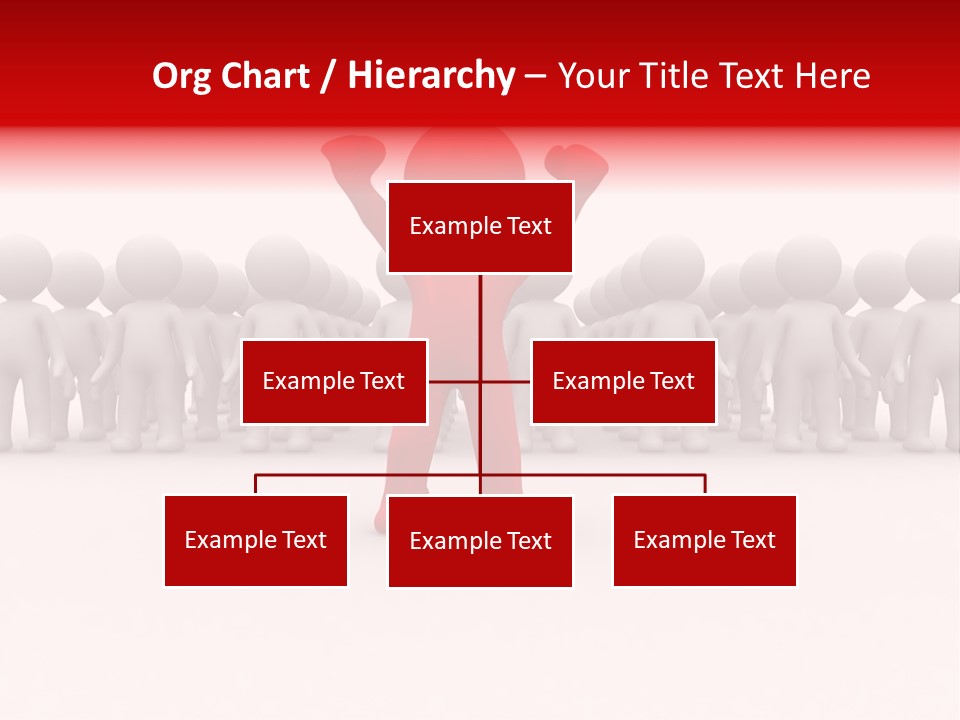 One 3D Human Stand Out Of The Crowd PowerPoint Template