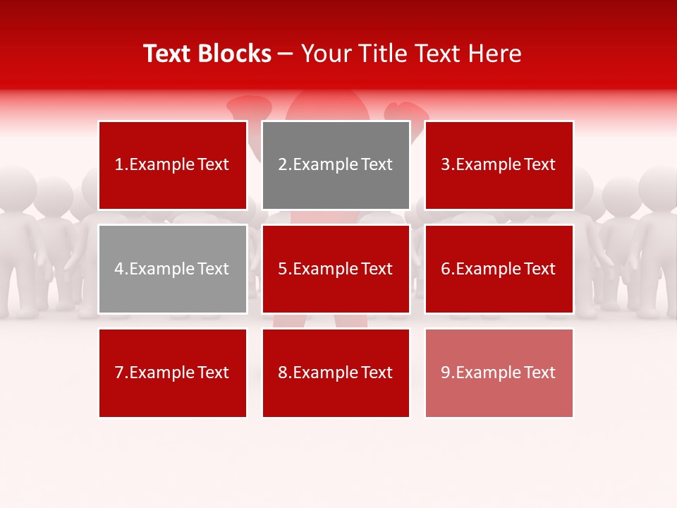 One 3D Human Stand Out Of The Crowd PowerPoint Template