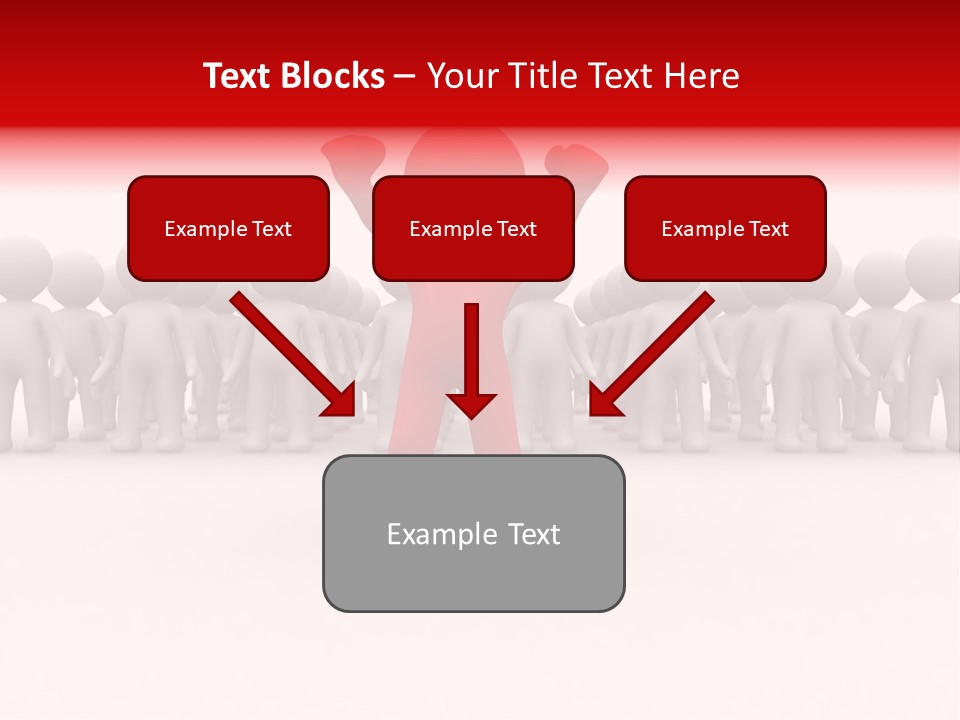 One 3D Human Stand Out Of The Crowd PowerPoint Template