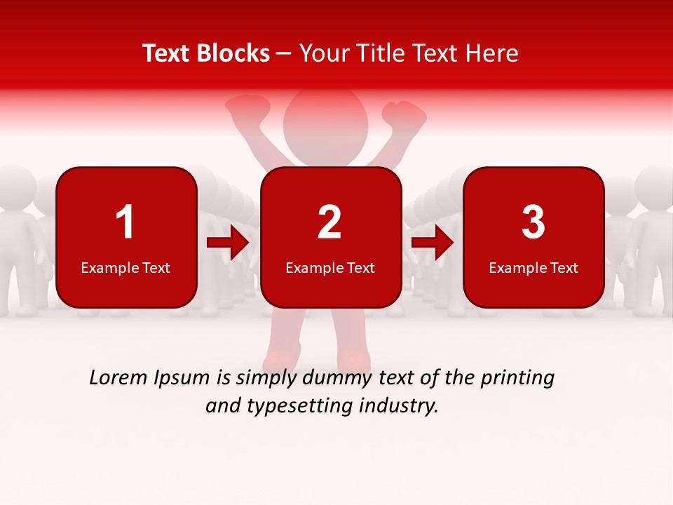 One 3D Human Stand Out Of The Crowd PowerPoint Template