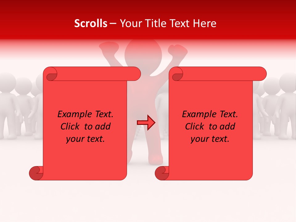 One 3D Human Stand Out Of The Crowd PowerPoint Template