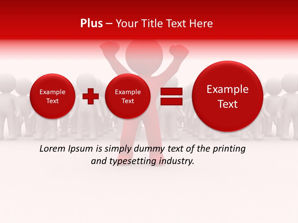One 3D Human Stand Out Of The Crowd PowerPoint Template