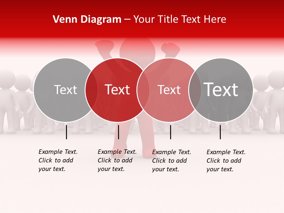 One 3D Human Stand Out Of The Crowd PowerPoint Template