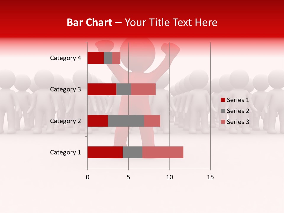 One 3D Human Stand Out Of The Crowd PowerPoint Template