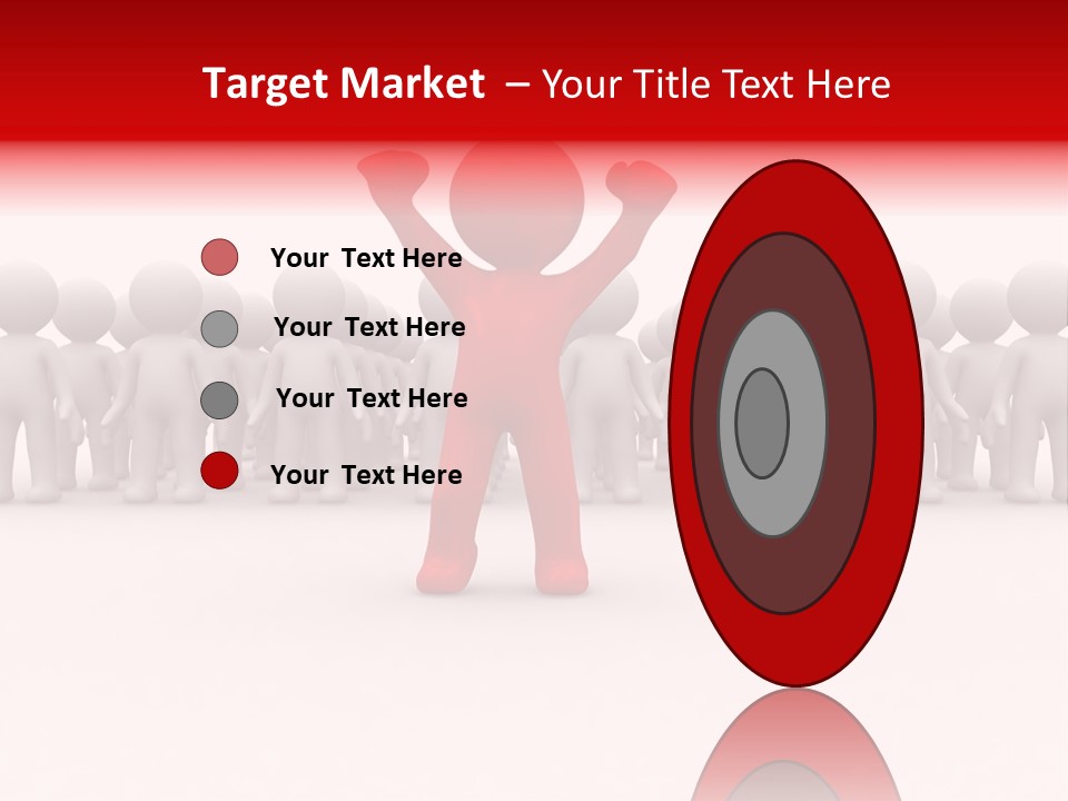 One 3D Human Stand Out Of The Crowd PowerPoint Template