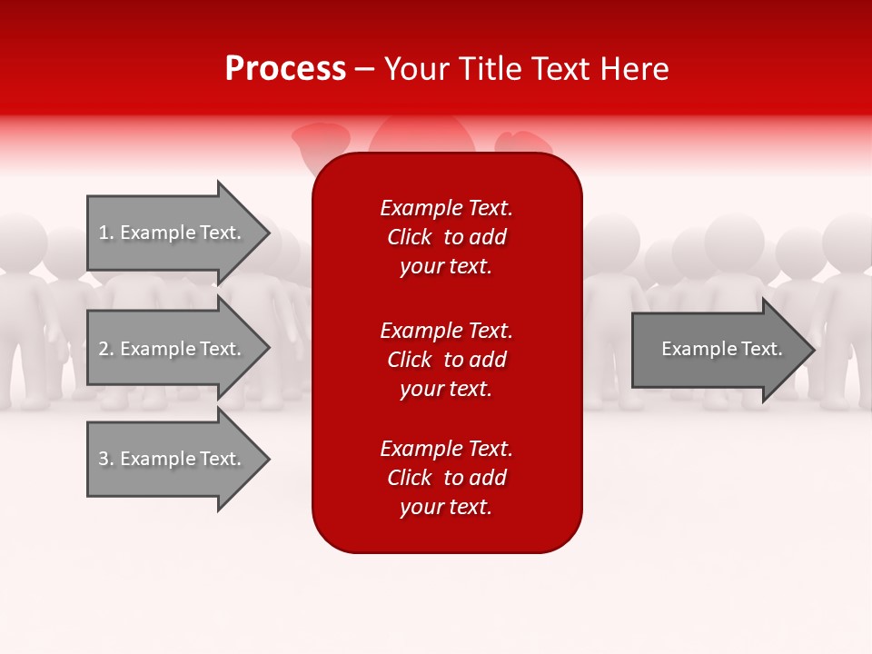One 3D Human Stand Out Of The Crowd PowerPoint Template