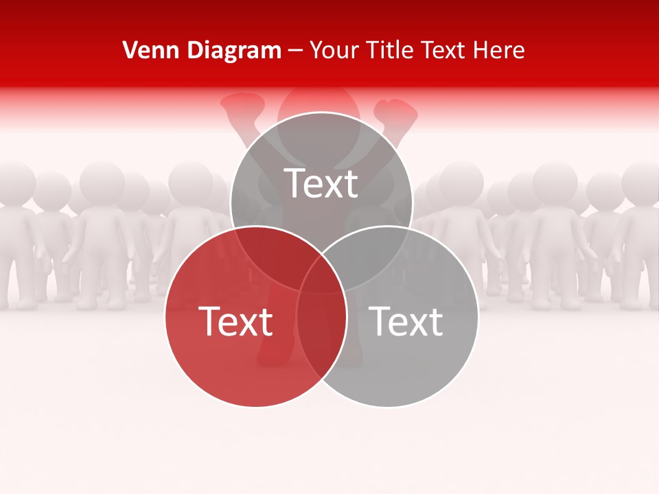 One 3D Human Stand Out Of The Crowd PowerPoint Template