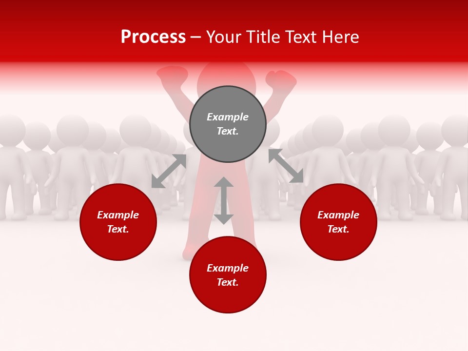 One 3D Human Stand Out Of The Crowd PowerPoint Template