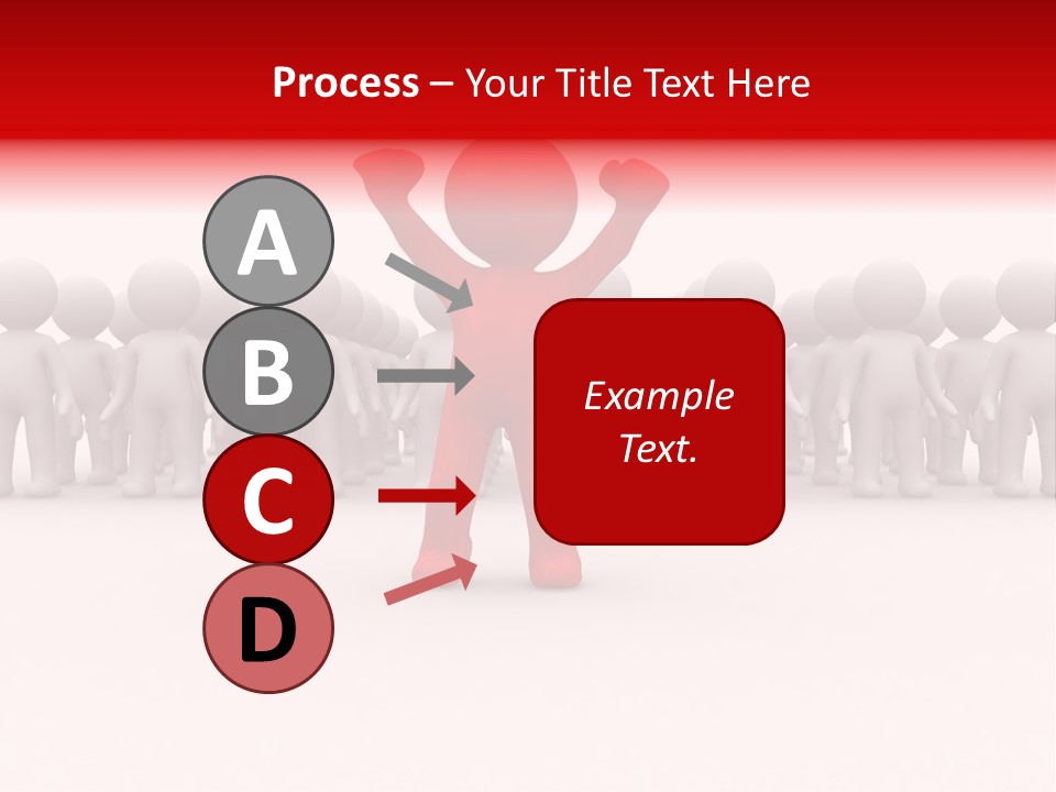 One 3D Human Stand Out Of The Crowd PowerPoint Template