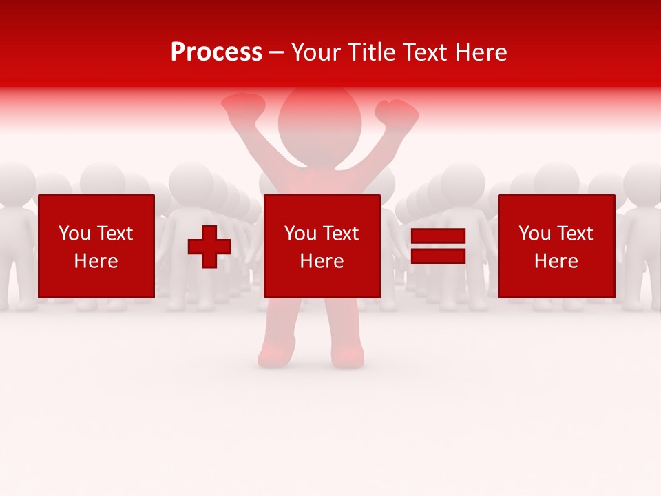 One 3D Human Stand Out Of The Crowd PowerPoint Template