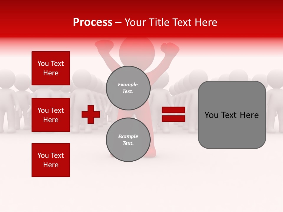 One 3D Human Stand Out Of The Crowd PowerPoint Template