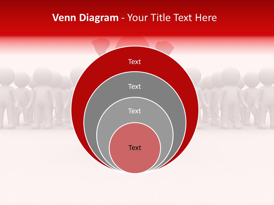 One 3D Human Stand Out Of The Crowd PowerPoint Template