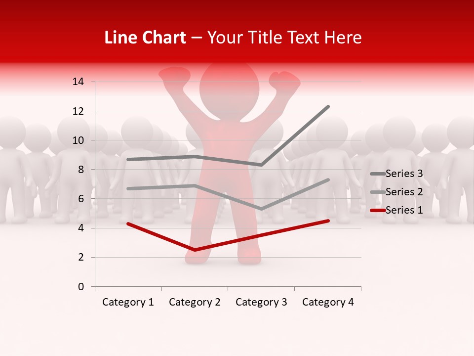One 3D Human Stand Out Of The Crowd PowerPoint Template