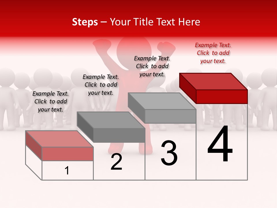 One 3D Human Stand Out Of The Crowd PowerPoint Template