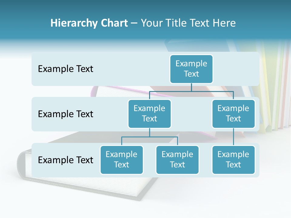 Colored Books Isolated On Glossy White #2 PowerPoint Template
