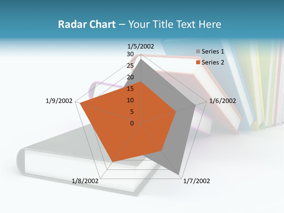 Colored Books Isolated On Glossy White #2 PowerPoint Template