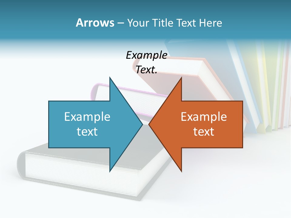 Colored Books Isolated On Glossy White #2 PowerPoint Template