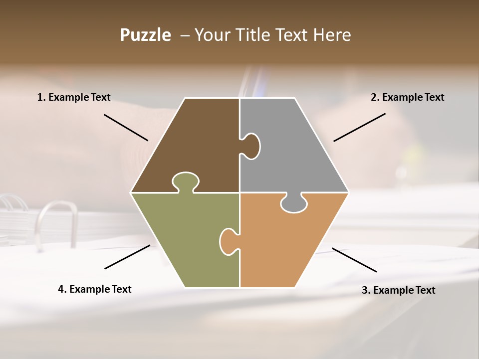 Detail Of A Hand Of Man With Red Shirt Writing On A Notebook With A Blue Pencil And Blurred Background PowerPoint Template