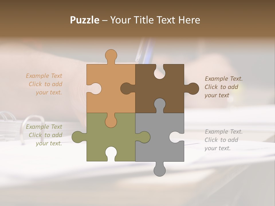 Detail Of A Hand Of Man With Red Shirt Writing On A Notebook With A Blue Pencil And Blurred Background PowerPoint Template