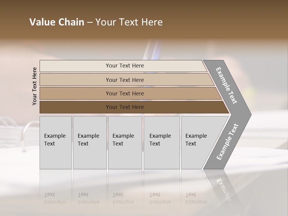 Detail Of A Hand Of Man With Red Shirt Writing On A Notebook With A Blue Pencil And Blurred Background PowerPoint Template