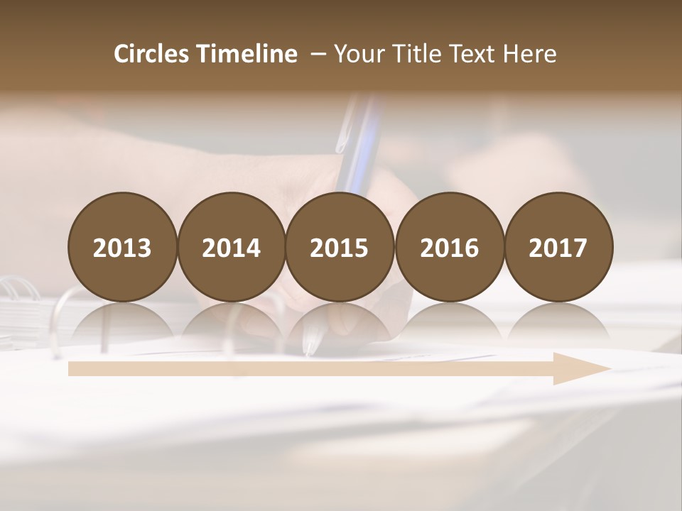 Detail Of A Hand Of Man With Red Shirt Writing On A Notebook With A Blue Pencil And Blurred Background PowerPoint Template