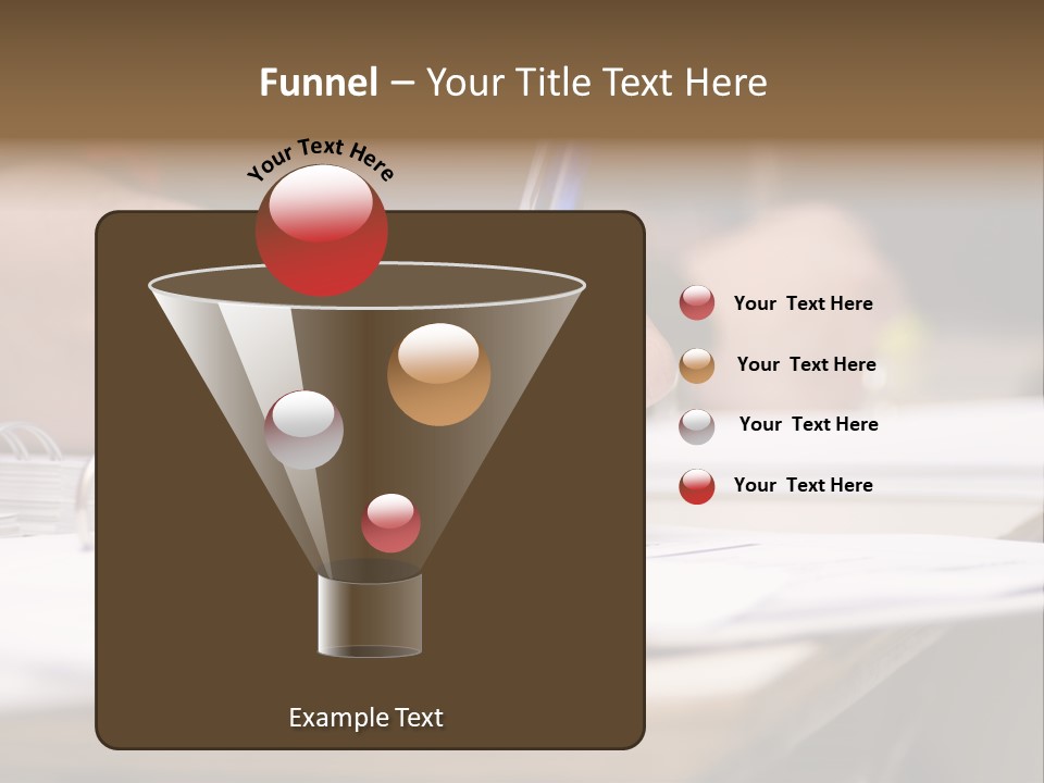 Detail Of A Hand Of Man With Red Shirt Writing On A Notebook With A Blue Pencil And Blurred Background PowerPoint Template