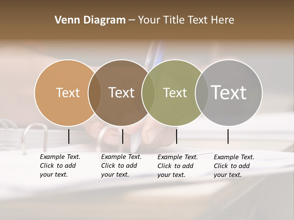 Detail Of A Hand Of Man With Red Shirt Writing On A Notebook With A Blue Pencil And Blurred Background PowerPoint Template