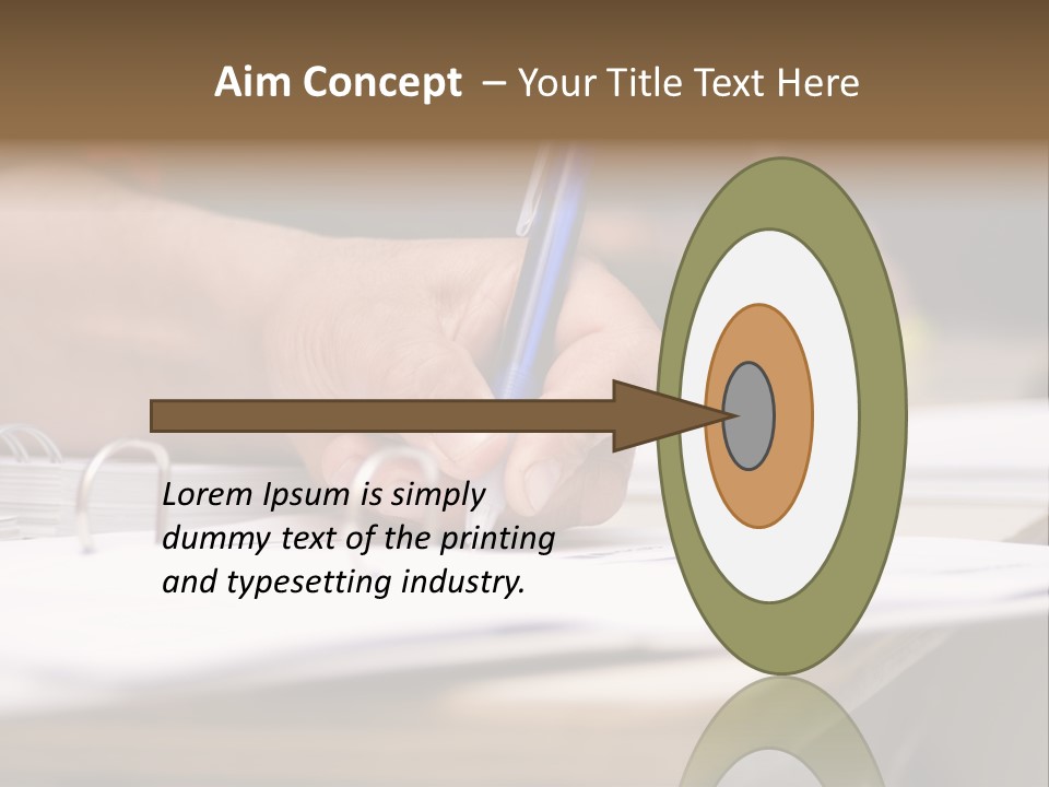 Detail Of A Hand Of Man With Red Shirt Writing On A Notebook With A Blue Pencil And Blurred Background PowerPoint Template